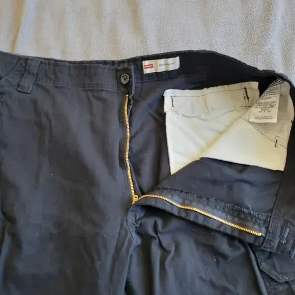 WRANGLER Jeans Mens 40x30 Black RELAXED FIT CARGO Pockets Five Star Premium - Picture 10 of 15